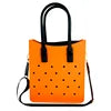 Lady EVA Tote Bag with Punch Holes Lightweight Waterproof Casual Fashion Handbag for Clog Bag Charm Travel Beach Bag Handbags