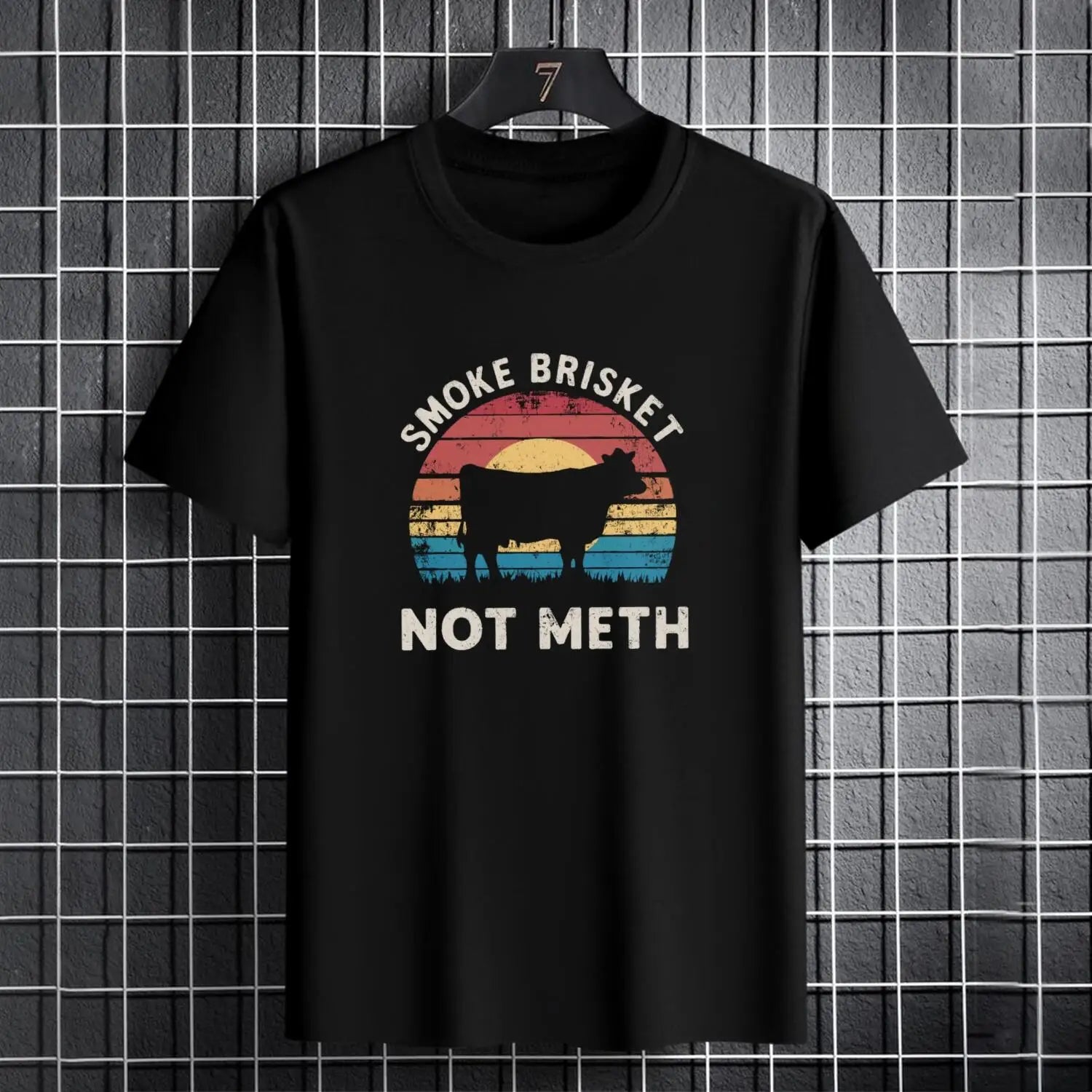 Men's Smoke Brisket BBQ T-Shirt, Funny Smoker Tee, Grill Master Gift, Short Sleeve Tee for Men & Women