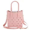 Lady EVA Tote Bag with Punch Holes Lightweight Waterproof Casual Fashion Handbag for Clog Bag Charm Travel Beach Bag Handbags