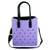 Lady EVA Tote Bag with Punch Holes Lightweight Waterproof Casual Fashion Handbag for Clog Bag Charm Travel Beach Bag Handbags
