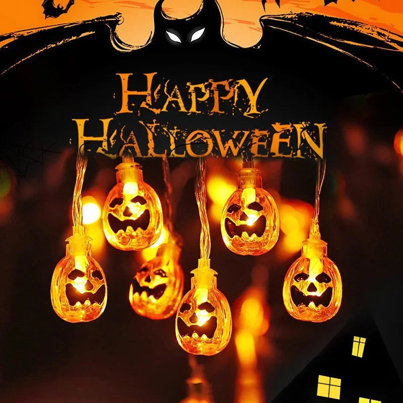New Led Halloween Pumpkin String Lights Decorative Atmosphere Lights Halloween Wall Decorations, Room Decoration Night Lights