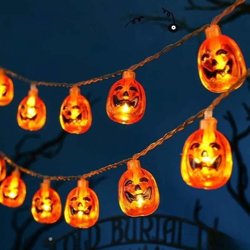 New Led Halloween Pumpkin String Lights Decorative Atmosphere Lights Halloween Wall Decorations, Room Decoration Night Lights