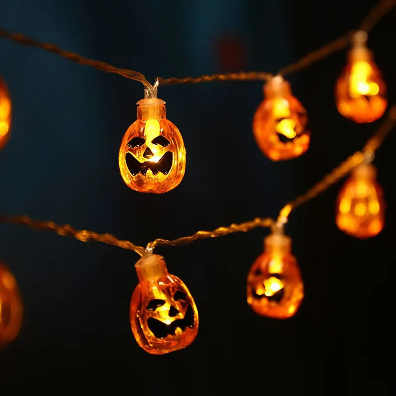 New Led Halloween Pumpkin String Lights Decorative Atmosphere Lights Halloween Wall Decorations, Room Decoration Night Lights