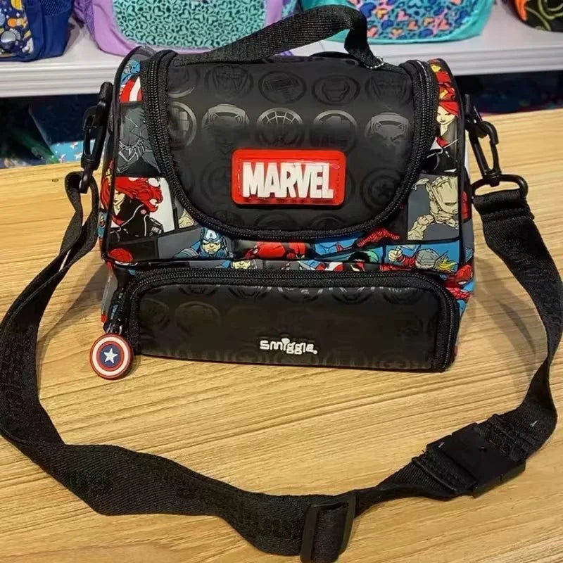 Genuine Australia Smiggle Marvel Superhero Iron Man Spiderman Boys Backpack Student Backpack Water Cup Lunch Bag Pen Box