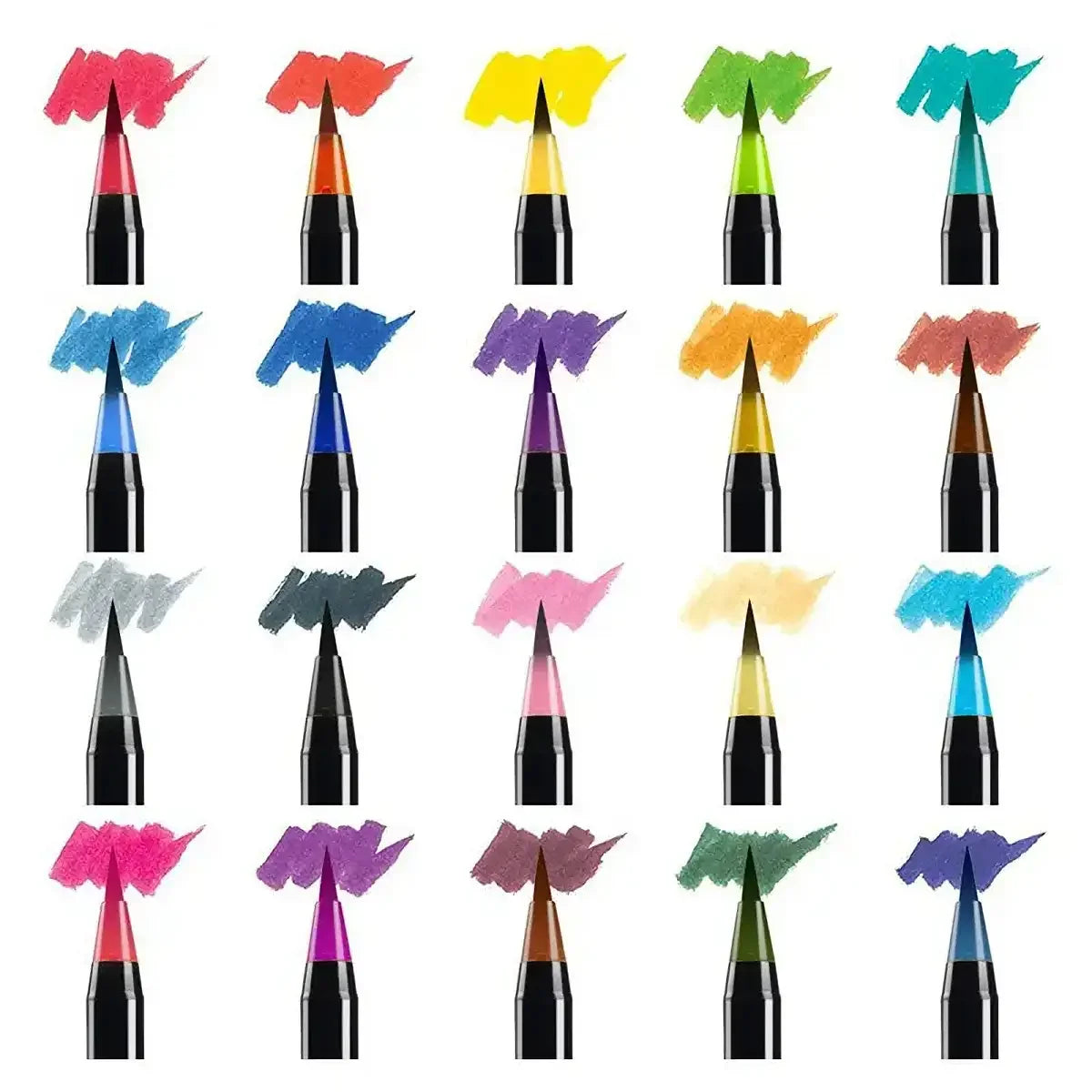 20+1 Watercolor Brush Pen Set - Premium Nylon Bristle Tip, Vibrant Colors for Painting, Calligraphy, Art Projects & Crafting