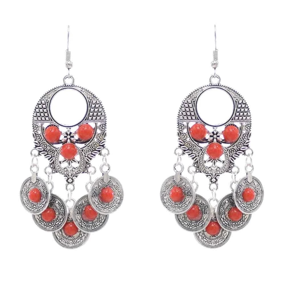 Turkish Ethnic Coin Choker Necklace Earrings for Women Vintage Gypsy Indian Afghan Dress Collar Statement Jewelry Sets