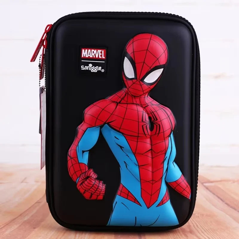 Genuine Australia Smiggle Marvel Superhero Iron Man Spiderman Boys Backpack Student Backpack Water Cup Lunch Bag Pen Box