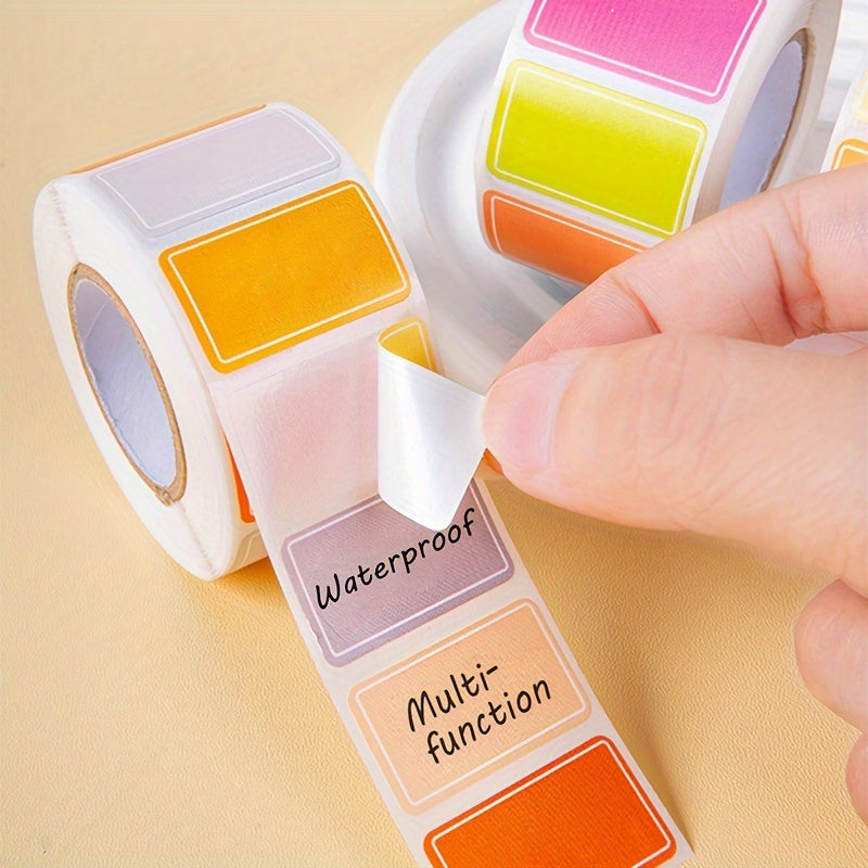 500-Piece Roll Vibrant Color-Coded Index Tabs - Durable, Waterproof, and Removable Sticky Labels for Effortless Organizing, Tagging, and Creating Personalized Name Tags - Ideal for Office, School, and Home Use